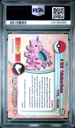 2000 TOPPS CHROME POKEMON T.V. #33 NIDORINO PSA 9 - Image 2