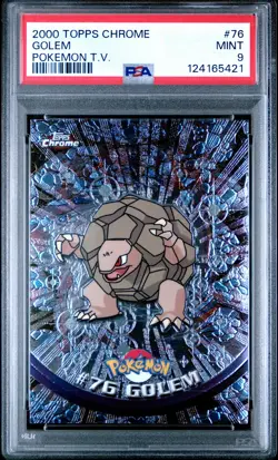 2000 TOPPS CHROME POKEMON T.V. #76 GOLEM PSA 9 - Image 1