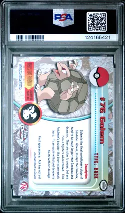 2000 TOPPS CHROME POKEMON T.V. #76 GOLEM PSA 9 - Image 2