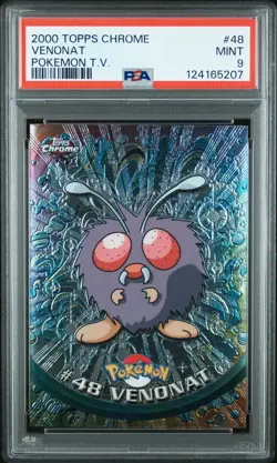 2000 TOPPS CHROME POKEMON T.V. #48 VENONAT PSA 9 - Image 1