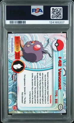 2000 TOPPS CHROME POKEMON T.V. #48 VENONAT PSA 9 - Image 2