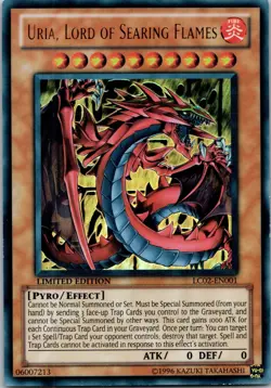 Yugioh Uria, Lord of Searing Flames LC02-EN001 Limited Edition Ultra Rare NM - Image 1