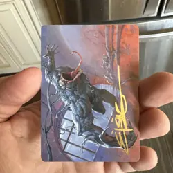 Venom, Evil Unleashed Art Card Art Series: Marvel's Spider-Man Stamped 12/54 - Image 1