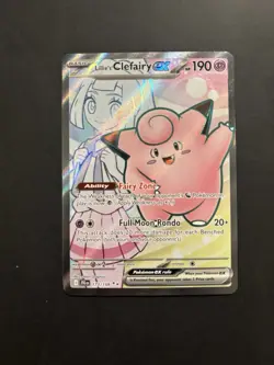 Pokemon TCG Lillie's Clefairy EX Holo Ultra Rare Card 173/159 Journey Together - Image 1