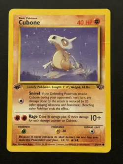 Pokemon TCG Cubone Jungle 1st Edition Common Card - Image 1