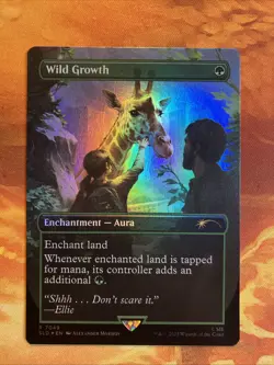 MTG Foil Borderless Wild Growth Secret Lair: PlayStation X The Last of Us Part I - Image 1