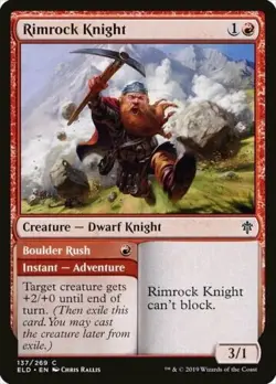 RIMROCK KNIGHT X 4 N/M- THRONE OF ELDRAINE MAGIC THE GATHERING - Image 1