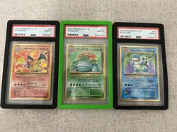 PSA 10 Venusaur Charizard Blastoise Set 001-003/032 Classic Pokemon Japanese - Image 1