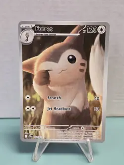 Pokemon TCG Furret 168/159 Sv09: Journey Together Illustration Rare NM - Image 1