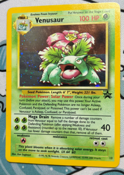 Pokemon Venusaur Holo Black Star Promo Card #13 Rare Nintendo WOTC 2000 - Image 1