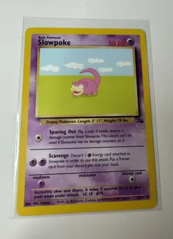 Pokemon TCG Slowpoke Fossil 55/62 Regular 1st Edition Common Vtg Trading Card - Image 1