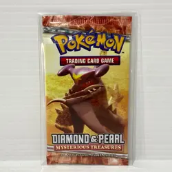 Diamond & Pearl Mysterious Treasures Garchomp Sealed Pokemon Card Booster Pack - Image 1