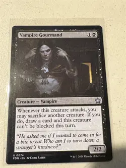 mtg Vampire Gourmand, vampire, Foundations, unplayed - Image 1