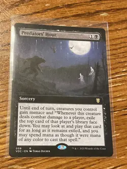 mtg extended art Predators' Hour, Crimson Vow Commander, unplayed, NM - Image 1