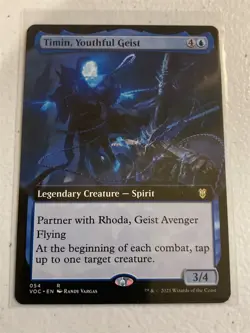 mtg borderless Timin Youthful Geist, Crimson Vow Commander, unplayed - Image 1