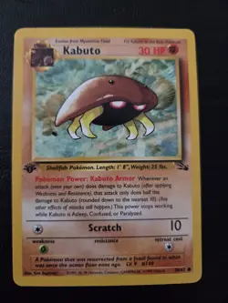 Kabuto 50/62 1st Edition x2 Pokemon Fossil LP and MP conditions - Image 5