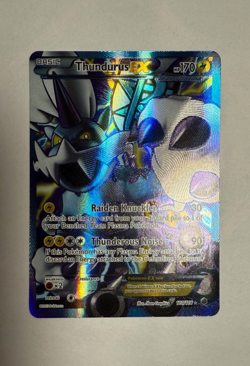 Pokemon Thundurus EX (Team Plasma) (Full Art) 110/116 Plasma Freeze Holo LP - Image 1
