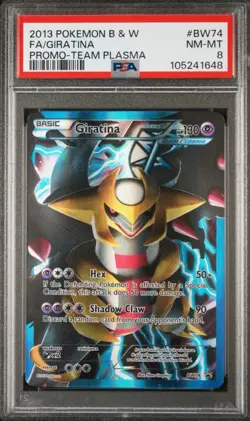 Giratina Full Art Team Plasma BW74 Pokemon Black & White Black Star Promo PSA 8 - Image 1