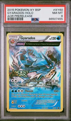 Pokemon XY Ancient Origins Gyarados Holo #XY60 Prerelease Black Star Promo PSA 8 - Image 1