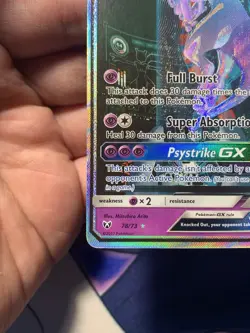 Mewtwo GX Full Art 78/73 Sun & Moon: Shining Legends Pokemon Secret Rare Mint - Image 5