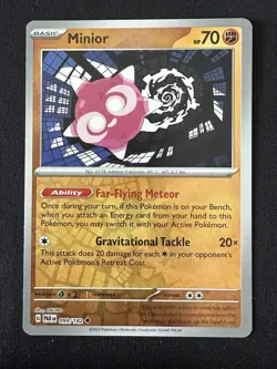 POKEMON TCG MINIOR 099/182 PARADOX RIFT RARE REVERSE HOLO ENGLISH - Image 1