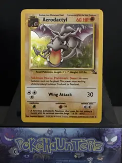 Pokemon Card Aerodactyl 1/62 Fossil Set Holo Rare WOTC Light Play - Image 1