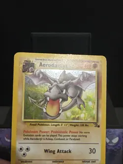 Pokemon Card Aerodactyl 1/62 Fossil Set Holo Rare WOTC Light Play - Image 3