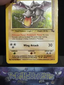 Pokemon Card Aerodactyl 1/62 Fossil Set Holo Rare WOTC Light Play - Image 5