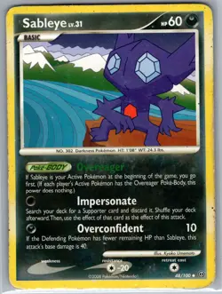 Sableye 48/100 Non Holo Stormfront - Pokemon Card - MP - Image 1