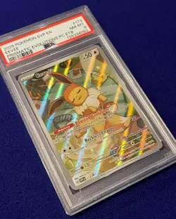 PSA 8 Eevee #173 Pokemon Center ETB Promo 2024 Prismatic Evolutions Pokemon - Image 2