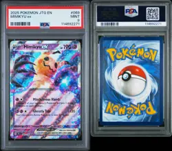 2025 POKEMON JTG EN-JOURNEY TOGETHER #069 MIMIKYU EX PSA 9 - Image 3