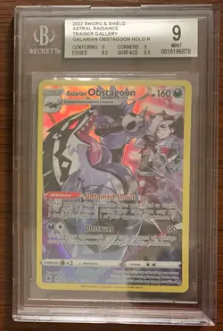 BGS Mint 9 Galarian Obstagoon TG10 Pokemon 2022 Astral Radiance Trainer Gallery - Image 1