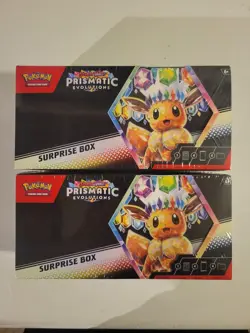 Pokemon TCG Scarlet & Violet Prismatic Evolutions Surprise Box Lot of 2 SEALED - Image 1