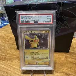 2008 Pikachu Holo 003/009 11th Movie Commemoration Set Pokemon Japanese PSA 9 - Image 1