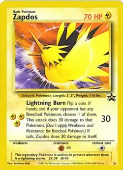 Lightly Played Zapdos - 23 - The Power of One theatrical release Pokemon WoTC Pr - Image 1