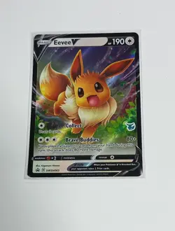 Pokemon Eevee V SWSH065 Sword & Shield Eevee Stamped BLACK STAR PROMO - Image 1