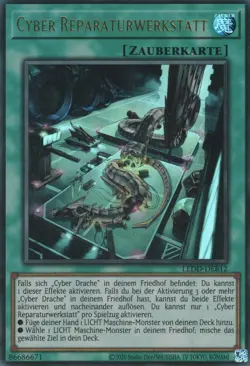 yugioh 1x Cyber Reparaturwerkstatt LEDD-DEB12 ULTRA RARE 2AUFLAGE DEUTSCH - Image 1
