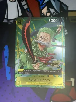 One Piece Card Game Zoro Championship stamp Roronoa Zoro P-042 English nm A - Image 1