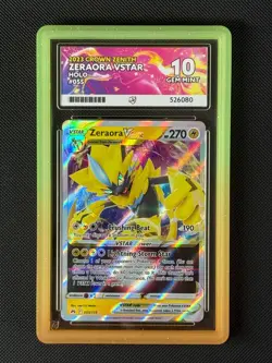 ACE 10 Zeraora VSTAR 055/159 Pokemon Card SWSH Crown Zenith Holo GEM MINT - Image 1