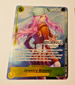 One Piece English Card Game Holo Regionals Carte Jewelry Bonney P-085 - Image 1