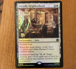 Friendly Neighborhood [Prerelease] R 0008, NM Foil Promo, MTG Spider-Man Marvel - Image 1