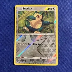 Pokemon TCG Snorlax 50/68 Hidden Fates Set Reverse Holo Rare NM - Image 1