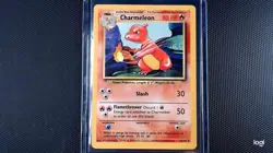 Rare Charmeleon Error Card Misprint Reverse Side Base Set Pokemon LP - Image 2