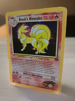 Pokemon TCG Brock's Ninetales Unlimited Holo Rare Card Gym Challenge 3/132 - Image 2