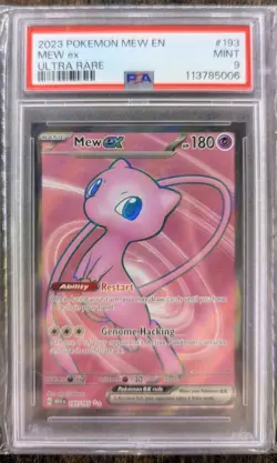 Pokemon Mew Ex 193/165 151 Mew Ultra Rare Full Art PSA 9 - Image 1