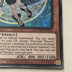 DRACOTAIL PHRYXUL - Secret Rare - DOOD-EN023 yu-gi-oh - Image 5