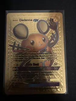 Dedenne GX - Gold Foil Pokemon Card Fan Art Card HP160 - Image 1