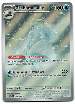 Crabominable 149/142 - Stellar Crown Illustration Rare Pokemon TCG - LP Card - Image 1