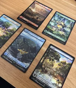 MTG Final Fantasy Chocobo Track Stamped Foil Lands Set Of 5 - Image 3
