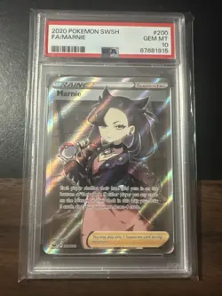 Marnie (Full Art) - 200/202 Sword & Shield Base Set PSA 10 GEM MINT - POKEMON - Image 1